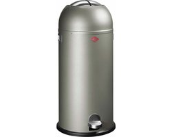 WESCO Kickmaster Maxi Prullenbak | Pedaalemmer | 40 Liter | Metaal - Nieuwzilver | Vuilnisbak - Made in Germany