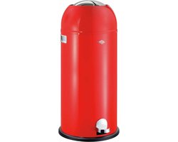 WESCO Kickmaster Maxi Prullenbak | Pedaalemmer | 40 Liter | Metaal - Rood | Vuilnisbak - Made in Germany