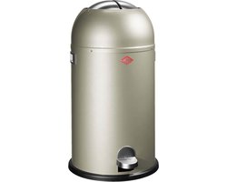 WESCO Kickmaster Prullenbak | Pedaalemmer | 33 Liter | Metaal - Nieuwzilver | Afvalemmer - Made in Germany