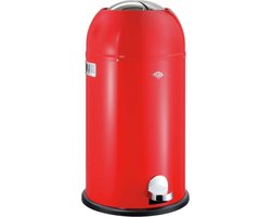 WESCO Kickmaster Prullenbak | Pedaalemmer | 33 Liter | Metaal - Rood | Afvalemmer - Made in Germany