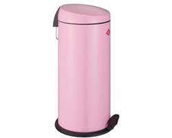 Wesco klassieke pedaalafvalverzamelaar CAPBOY MAXI in roze, gepoedercoat plaatstaal, metalen inzetstuk met 22 liter volume, kunststof voetpedaal