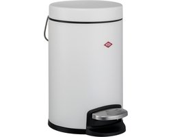 WESCO Kosmetik 133 Afvalbakje | Pedaalemmer | 3 Liter | Metaal - Mat wit | Make-up Afvalemmer