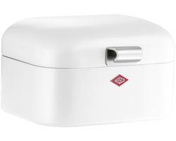 WESCO Mini Grandy Broodtrommel | 2 Liter - Maat S | Metaal - Wit | Brooddoos