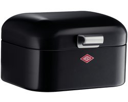 WESCO Mini Grandy Broodtrommel | 2 Liter - Maat S | Metaal - Zwart | Brooddoos