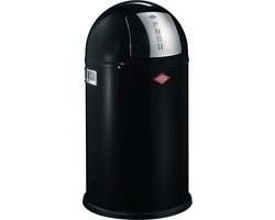 Wesco Pushboy Junior Prullenbak - Afvalbak Wesco - 22L- Zwart