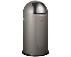 WESCO Pushboy Prullenbak | 50 Liter | Metaal - Grafiet | Vuilnisbak - Made in Germany