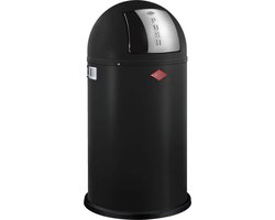 WESCO Pushboy Prullenbak | 50 Liter | Metaal - Matzwart | Vuilnisbak - Made in Germany