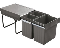 Wesco - Trio Bin - 1 x 16l en 2 x 8,5l - Antraciet
