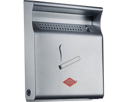 WESCO Wandasbak | 15 Liter | Metaal - Zilver | buitenasbak wand - Made in Germany