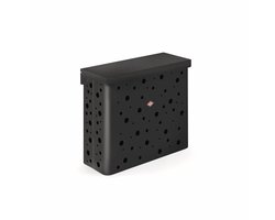 WESCO® Wasbox Duo 2 - grafiet mat 64 Liter - Design Wasmand met Twee Compartimenten - Wasmand - 2 vakken