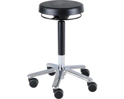 Wesjon - Tabouret PEB3060 Opdik - 3D neigmechaniek - chrome - PUR zitting