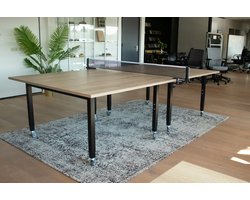 Wess Office Vergadertafel en Tafeltennistafel - Werken-Eten-Spelen-Samenkomen-Multifunctionele tafel - hoogte verstelbaar - Verrijdbaar - Inclusief bats - Inclusief net-2 jaar garantie - LxBxH 274x152,5x76cm-Inclusief stopcontacten