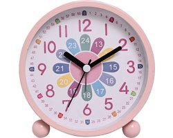 West Watches Kinderwekkertje Alarmklok Ik leer klok kijken Small – klok kinderen - analoog – backlight roze