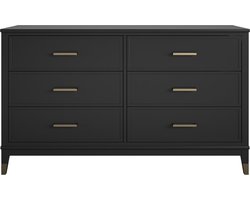 Westerleigh-Commode - 6-laden - Zwart