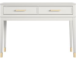 Westerleigh - Console-tafel met 2 laden in wit MDF (76 x 105 x 40 cm)