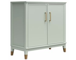 Westerleigh - Kast met 2 deuren in MDF groen (85 x 86 x 41 cm)