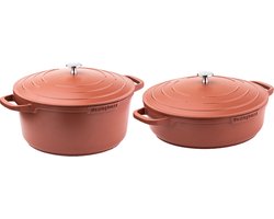 Westinghouse Performance 2-delige Pannenset – Braadpan 28 cm + Hapjespan 28 cm – Inductie – Oranje