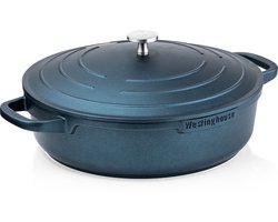 Westinghouse Performance Hapjespan – Ø28 cm – Inclusief Deksel – Inductie Pan – Blauw