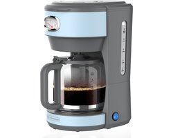 Westinghouse Retro Koffiezetapparaat – Filterkoffie – Herbruikbaar Filter – 1,25L – 10 Koppen – 1000W – Blauw