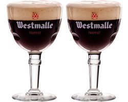 Westmalle Bierglazen Trappist - 330 ml - Set van 2 glazen voor speciaalbier - Ideaal voor koude dranken - Helder glas - Vaatwasserbestendig - Glas - 110 x 180 mm - Glaswerk - Speciaalbier Glazen