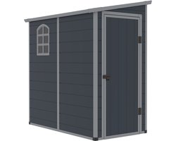 Westmann Kunststof Aanbouw Tuinschuur Hortus M -111x191x194cm - Grijs