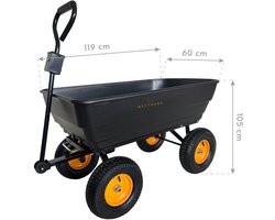 Westmann - Tuinwagen - Kipwagen - Inhoud 125 L - Draagkracht 300 kg