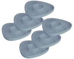 Westmark 6 eierdopjes, driehoekig, stapelbaar, hoogwaardige kunststof, Tri, blauw, 207022EB