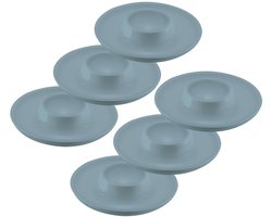 Westmark 6 eierdopjes, rond, stapelbaar, ø 10 cm, hoogwaardige kunststof, Punto, Blauw, 206222EB