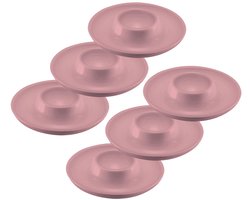 Westmark 6 eierdopjes, rond, stapelbaar, ø 10 cm, hoogwaardige kunststof, Punto, Roze, 206222EP
