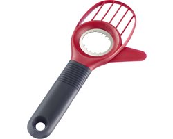 Westmark Avocadosnijder, 3 in 1, multifunctioneel, lengte: 21,5 cm, kunststof/siliconen/roestvrij staal, Hello, rood/zwart, 51562270