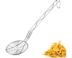Westmark frituurlepel Pro – schuimspaan van roestvrij staal – opscheplepel voor frietjes & co – perfect frituren, blancheren & opscheppen – zilver, Ø 15 cm