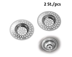 Westmark Gootsteenzeven, 2 stuks, ø 7 cm, rond, roestvrij staal, zilver, 52082270