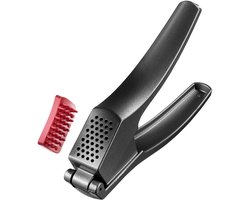 Westmark Knoflookpers - zwart - aluminium - 16 x 3 cm - keuken gerei - met grote kamer - voor meer teentjes tegelijk