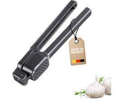 Westmark Knoflookpers - zwart - metaal - 15 cm - koken / keuken gerei - extra zware kwaliteit