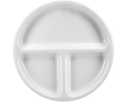 Westmark Magnetronbord, 3 aparte compartimenten, ø 25 cm, kunststof, kleur: wit, 22402270