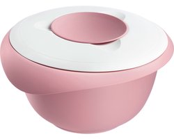 Westmark Mengkom met tweedelige deksel, 3,5 l, met schenktuit, kunststof, wit/roze, 3155227P