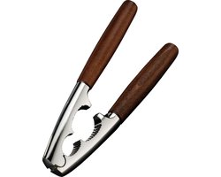 Westmark Notenkraker, Monopol Edition, met houten handgrepen, lengte: 18,1 cm, gegoten zink, Estetico, zilver/bruin, 16803360