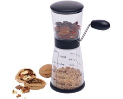 Westmark Notenmolen, incl. opvangbak met schaalverdeling, inhoud: ca. 275 ml, roestvrij staal/kunststof, zwart/doorzichtig, 97702270