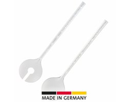 Westmark Salade-/serveerbestek, 2-delig, met luchtbelletjes, lengte: 27,5 cm, kunststof, Bubbles, kleur: doorzichtig, 20922270