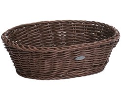 Westmark Saleen mand ovaal 26x19x8cm - bruin opbergmand kunststof.