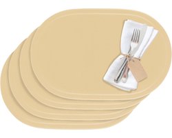 Westmark Set van 4 placemats, 45,5 x 29 cm, vinyl, beige, Saleen-collectie: Fun