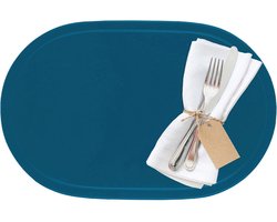 Westmark Set van 4 placemats, 45,5 x 29 cm, vinyl, blauw/donkerblauw, Saleen-collectie: Fun