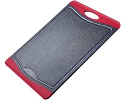 Westmark Snijplank, met sapgeul, antislip en mesvriendelijk, snijoppervlak: 43 x 30,5 cm, granietlook, kunststof, antraciet/rood, 62172270