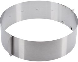 Westmark Taartring, extra hoog, Ø 16-30 cm variabel, roestvrij staal, zilver, 31312260