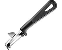 Westmark Universele dunschiller/pendelschiller met snijder, voor linkshandigen, zacht, roestvrijstalen mes, zwart, 28032270