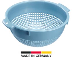Westmark vergiet/zeef, met verzonken handgrepen en bevestigingsbeugels, kunststof, blauw, 2126221B