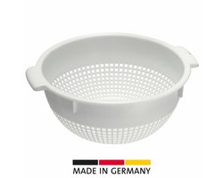 Westmark Vergiet/Zeef, met verzonken handgrepen en inkepingen, kunststof, BPA-vrij, kleur: wit, 21262211
