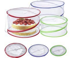 Westmark Vliegenkap Hoody – opvouwbare kap voor voedsel, bescherming tegen muggen en insecten bij het buiten eten, praktische fruithoes – ø 39, 34, 30cm, 3 stuks
