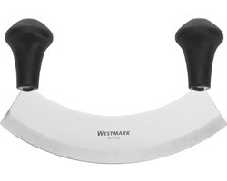 Westmark Wiegemes/kruiden- en pizzasnijder, met 1 mes, lengte: 17 cm, roestvrij staal/kunststof, zilver/zwart, 12932270