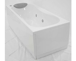Whirlpool Bad Calypso Eco 170 x 70 x 55 cm – Rechthoekig Bubbelbad van Acryl, 170L Hydromassage Bad met 6 Jets, Omkeerbaar Installatiebad met Versterkt Frame, Indoor Jacuzzi Badkamer Wit – Vermissen